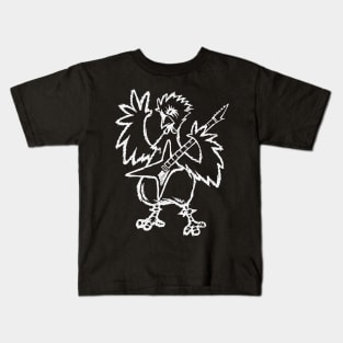 Heavy Metal Band Guitarist Chicken Guitar Playing Chick Gift Kids T-Shirt